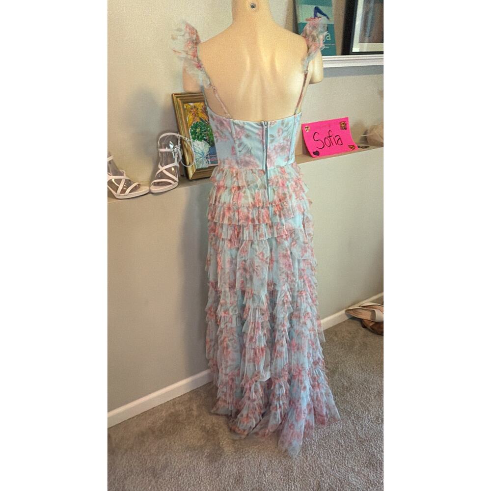 B. Darlin - Bustier dress with floral print and sweetheart neckline - Picture 3 of 8